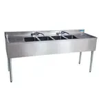 BK Resources UB4-18-484TS Underbar Sink Unit, Compartment, , with and / - 840"W x 18.25"D