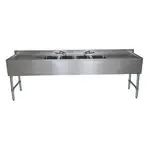 BK Resources UB4-18-496TS Underbar Sink Unit, Compartment, , with and / - 960"W x 18.25"D