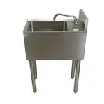 BK Resources UB4-21-1014HSS-P-G Underbar Sink Unit, Compartment, , with and / - 14.50"W x 21.25"D