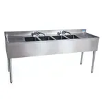 BK Resources UB4-21-484TS Underbar Sink Unit, Compartment, , with and / - 840"W x 21.25"D