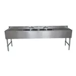 BK Resources UB4-21-496TS Underbar Sink Unit, Compartment, , with and / - 960"W x 21.25"D