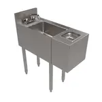 BK Resources UB4-21-SS12-GR-PG Underbar Sink Unit, Compartment, , with and / - 120"W x 29.25"D