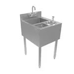 BK Resources UB4-21-SSP18-P-G Underbar Sink Unit, Compartment, , with and / - 180"W x 21.25"D