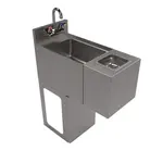 BK Resources UBB-18-SS12-GR-PG Underbar Sink Unit, Compartment, , with and / - 120"W x 26.25"D