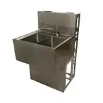 BK Resources UBDW-21-472TS Underbar Sink Unit, Compartment, , with and / - 00"W x 00"D