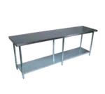 BK Resources VTT-9624 Work Table, Stainless Steel Top with and - 960"W x 240"D