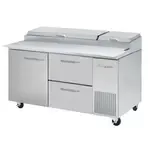 Blue Air BAPP67-D2R-HC 67.00'' 1 Door 2 Drawer Refrigerated Pizza Prep Table
