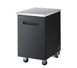 Blue Air BBB23-1B Black 1 Solid Door Refrigerated Back Bar Storage Cabinet, 115 Volts