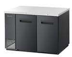 Blue Air BBB59-2B Black 2 Solid Door Refrigerated Back Bar Storage Cabinet, 115 Volts