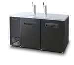 Blue Air BDD59-2B 2 Taps 1/2 Barrel Draft Beer Cooler - Black, 2 Kegs Capacity, 115 Volts