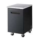 Blue Air BBB23-1B-HC Black 1 Solid Door Refrigerated Back Bar Storage Cabinet, 115 Volts