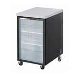 Blue Air BBB23-1BG-HC Black 1 Glass Door Refrigerated Back Bar Storage Cabinet, 115 Volts