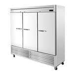 Blue Air BSF72-HC 81'' 72.0 cu. ft. Bottom Mounted 3 Section Solid Door Stainless Steel Reach-In Freezer