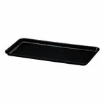 Cambro 918MT110 Black Fiberglass Rectangular Market Display Tray - 8-11/16" x 18" x 13/16"