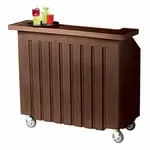 Cambro BAR540131 Cambar 80 lb. Ice Sink Brown 5-Bottle Speed Rail Portable Bar