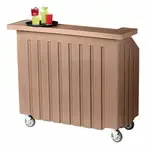 Cambro BAR540194 Cambar 80 lb. Ice Sink Brown 5-Bottle Speed Rail Portable Bar