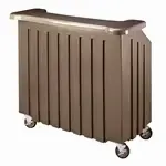 Cambro BAR540DS672 Cambar 100 lb. Ice Sink Brown 5-Bottle Speed Rail Portable Bar