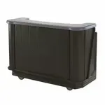 Cambro BAR650420 Cambar 80 lb. Ice Sink Black and Gray 7-Bottle Speed Rail Portable Bar