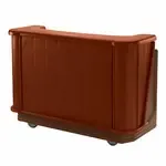 Cambro BAR650DX189 Cambar 80 lb. Ice Sink Brown 7-Bottle Speed Rail Portable Bar