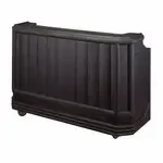 Cambro BAR730110 Cambar 80 lb. Center Ice Sink Black 7-Bottle Speed Rail Portable Bar
