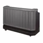 Cambro BAR730420 Cambar 80 lb. Center Ice Sink Black and Gray 7-Bottle Speed Rail Portable Bar