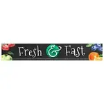 Cambro CSFLEXMERCH3000 Camshelving® Flex Station Merchandiser Signs,  "Fresh and Fast"