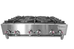 Connerton CHP-636-S 6 Burner Countertop Gas Hotplate / Range with Manual Controls - 168,000 BTU