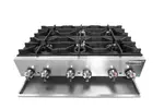 Connerton CHP-848-S 8 Burner Countertop Gas Hotplate / Range with Manual Controls - 224,000 BTU