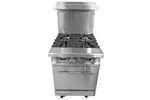 Connerton CN24-4 Restaurant Gas Range, 24" W with 4 Burners and Bake-n-Roast Oven - 153,000 BTU