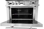 Connerton CN36-2-24G Restaurant Gas Range, with 2 Burners (1) 24" Griddle and Bake-n-Roast Oven - 203,000 BTU