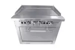 Connerton CN36-36G Restaurant Gas Range, with (1) 36" Griddle and Bake-n-Roast Oven - 203,000 BTU