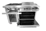 Connerton CN48-2-36G Restaurant Gas Range, 48" W with 2 Bake-n-Roast Oven (1) 36" Griddle and Controls, - 203,000 BTU