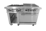 Connerton CN48-4-24G Restaurant Gas Range, 48" W with 4 Bake-n-Roast Oven (1) 24" Griddle and Controls, - 147,000 BTU