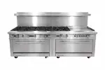 Connerton CN72-8-24G Restaurant Gas Range, 72" W with 8 Burners (1) 24" Griddle and (2) Bake-n-Roast Ovens - 238,000 BTU