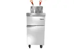 Connerton CSG-F4A-I Gas Floor Model Full Pot Fryer with Controls -
