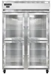 Continental Refrigerator 2FNGDHD 52'' 2 Section Glass Door Reach-In Freezer
