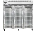 Continental Refrigerator 3FNGD 78'' 3 Section Glass Door Reach-In Freezer