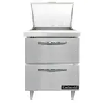 Continental Refrigerator D27N12M-D 27.5'' Mega Top Refrigerated Sandwich / Salad Prep Table