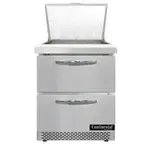 Continental Refrigerator D27N12M-FB-D 27.5'' Mega Top Refrigerated Sandwich / Salad Prep Table