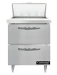 Continental Refrigerator D27N8-D 27.5'' Refrigerated Sandwich / Salad Prep Table with