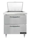 Continental Refrigerator D32N12M-D 32'' Mega Top Refrigerated Sandwich / Salad Prep Table