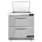 Continental Refrigerator D32N12M-FB-D 32'' Mega Top Refrigerated Sandwich / Salad Prep Table