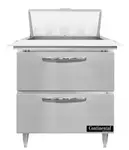 Continental Refrigerator D32N8C-D 32'' Refrigerated Sandwich / Salad Prep Table with
