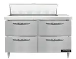 Continental Refrigerator D48N10-D 48'' Refrigerated Sandwich / Salad Prep Table with