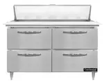 Continental Refrigerator D48N12C-D 48'' Refrigerated Sandwich / Salad Prep Table with