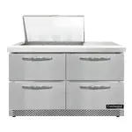 Continental Refrigerator D48N12M-FB-D 48'' Mega Top Refrigerated Sandwich / Salad Prep Table