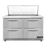 Continental Refrigerator D48N18M-FB-D 48'' Mega Top Refrigerated Sandwich / Salad Prep Table