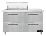 Continental Refrigerator D48N8-D 48'' Refrigerated Sandwich / Salad Prep Table with