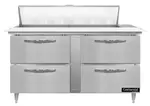 Continental Refrigerator D60N12C-D 60'' Refrigerated Sandwich / Salad Prep Table with