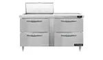 Continental Refrigerator D60N12M-D 60'' Mega Top Refrigerated Sandwich / Salad Prep Table